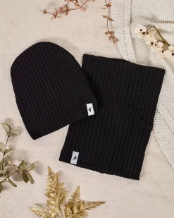 Royalfashion Komplet zimowy uniwersalny- czapka typu beanie z kominem