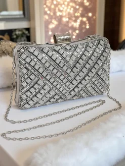 Royalfashion Kopertowa torebka damska z cyrkoniami Seraphine Glint