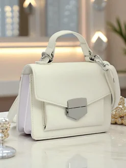 Royalfashion Kopertowa torebka damska z rączką Amalthea Avorio