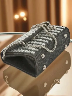 Royalfashion Kopertowa torebka damska z cyrkoniami Elira Dusk