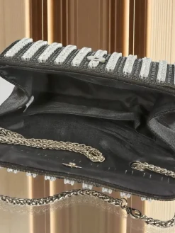 Royalfashion Kopertowa torebka damska z cyrkoniami Elira Dusk