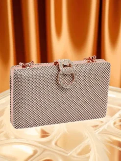 Royalfashion Kopertowa torebka damska z cyrkoniami Armeddo