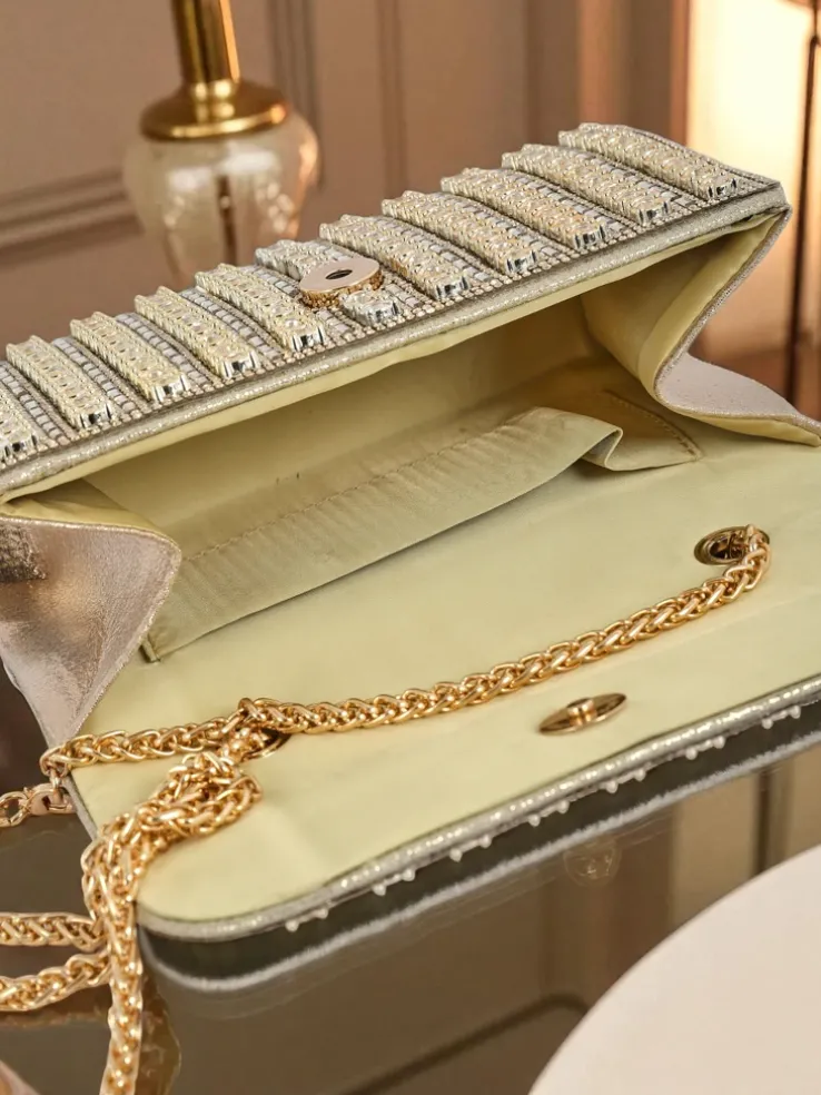 Royalfashion Kopertowa torebka damska z cyrkoniami Elira Dusk