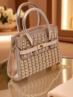 Royalfashion Kopertowa torebka damska z cyrkoniami Seren Voux