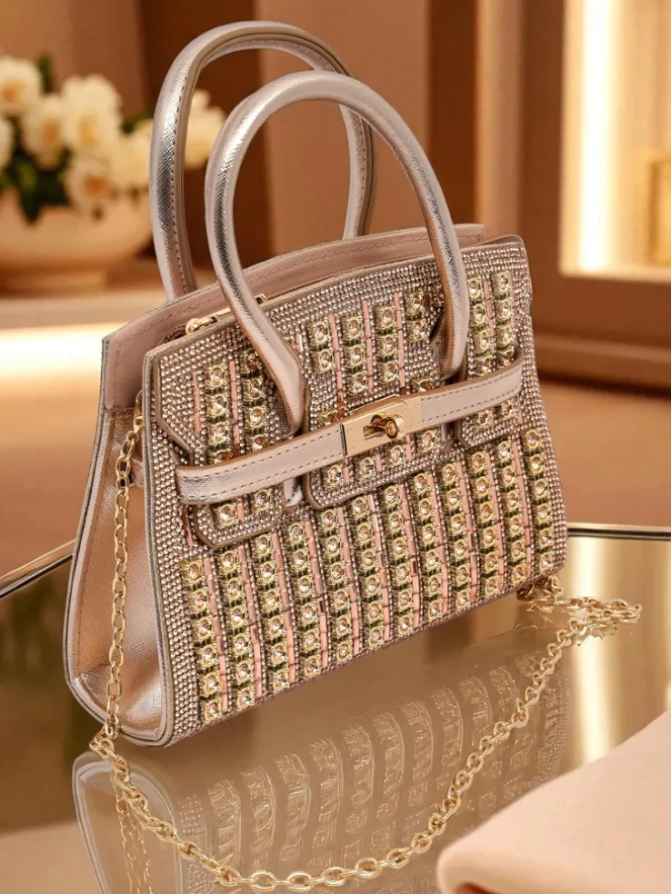 Royalfashion Kopertowa torebka damska z cyrkoniami Seren Voux