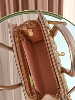 Royalfashion Kopertowa torebka damska z cyrkoniami Seren Voux