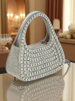 Royalfashion Kopertowa torebka damska z cyrkoniami Myra Quill