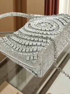 Royalfashion Kopertowa torebka damska z cyrkoniami Sova Glint