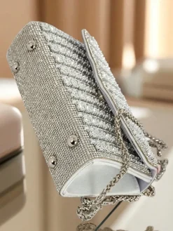 Royalfashion Kopertowa torebka damska z cyrkoniami Elira Dusk