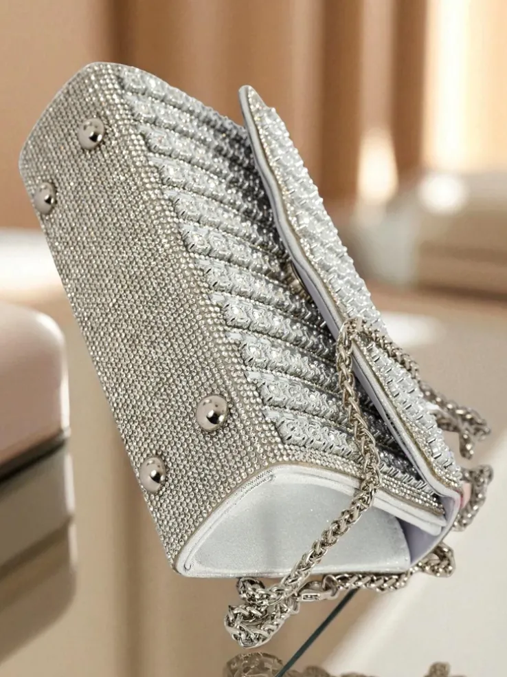 Royalfashion Kopertowa torebka damska z cyrkoniami Elira Dusk