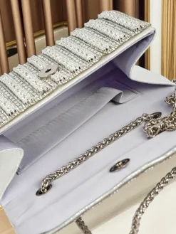 Royalfashion Kopertowa torebka damska z cyrkoniami Elira Dusk