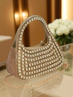 Royalfashion Kopertowa torebka damska z cyrkoniami Myra Quill