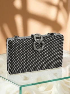 Royalfashion Kopertowa torebka damska z cyrkoniami Armeddo