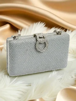 Royalfashion Kopertowa torebka damska z cyrkoniami Armeddo