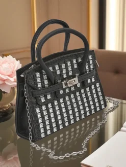 Royalfashion Kopertowa torebka damska z cyrkoniami Seren Voux