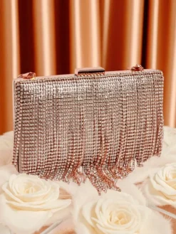 Royalfashion Kopertowa torebka damska z cyrkoniami Frendello