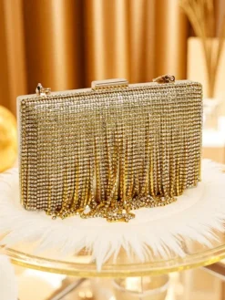 Royalfashion Kopertowa torebka damska z cyrkoniami Frendello