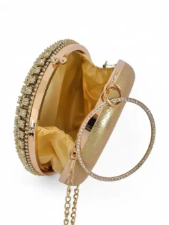 Royalfashion Kopertowa torebka damska z cyrkoniami Elira Noir