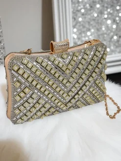 Royalfashion Kopertowa torebka damska z cyrkoniami Seraphine Glint