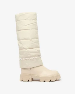 Royalfashion Kozaki damskie w kolorze kremowym Ameroe