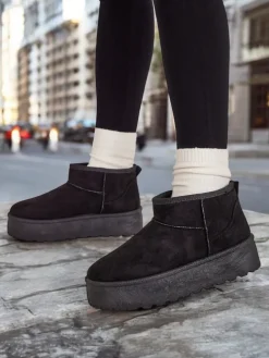 Royalfashion Krótkie buty a'la śniegowce damskie Havale