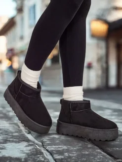 Royalfashion Krótkie buty a'la śniegowce damskie Havale