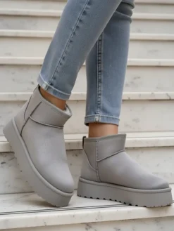 Royalfashion Krótkie buty a'la śniegowce damskie Fofio