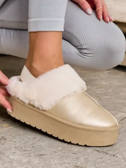 Royalfashion Krótkie buty a'la śniegowce bez pięty damskie Ebiz