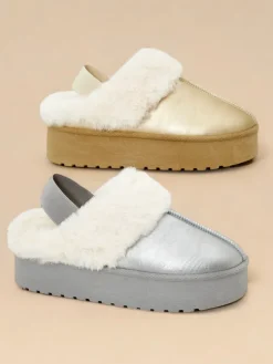 Royalfashion Krótkie buty a'la śniegowce bez pięty damskie Ebiz