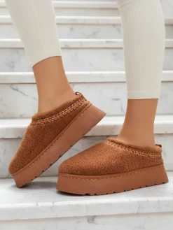 Royalfashion Krótkie buty a'la śniegowce damskie Esel