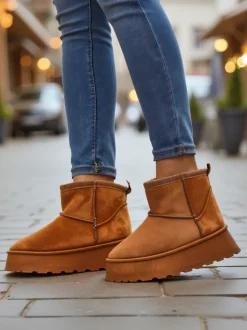 Royalfashion Krótkie buty a'la śniegowce damskie Fortesse