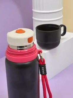 Royalfashion Kubek termiczny termos z kubeczkiem Happy Smile