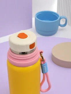 Royalfashion Kubek termiczny termos z kubeczkiem Happy Smile