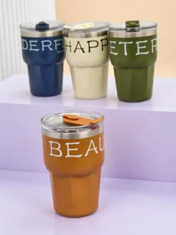 Royalfashion Kubek termiczny ze słomką Beautiful