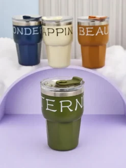 Royalfashion Kubek termiczny ze słomką Beautiful