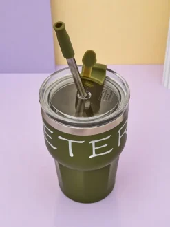 Royalfashion Kubek termiczny ze słomką Beautiful