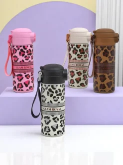 Royalfashion Kubek termiczny z ustnikiem Glam Leo