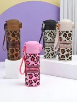 Royalfashion Kubek termiczny z ustnikiem Glam Leo