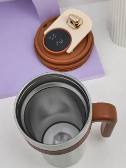 Royalfashion Kubek termiczny z ustnikiem i czujnikiem temperatury Coffe Mug