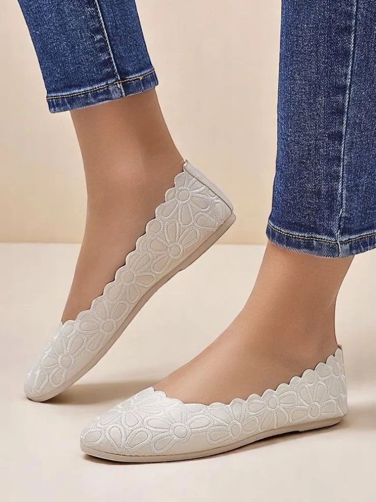 Royalfashion Kwiatowe damskie baleriny Magerro