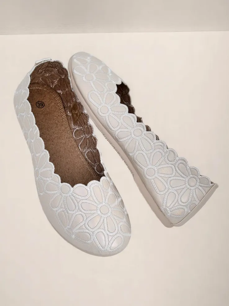 Royalfashion Kwiatowe damskie baleriny Magerro