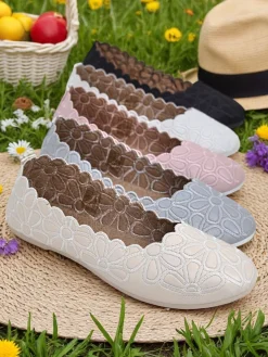 Royalfashion Kwiatowe damskie baleriny Magerro