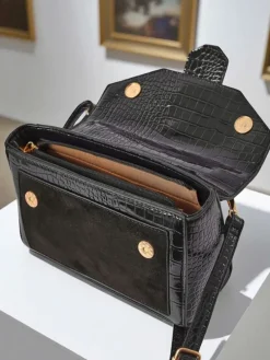 Royalfashion Lakierowana mała damska torebka z eko skóry ShineTrace Tote