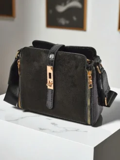 Royalfashion Lakierowana mała damska torebka z eko skóry ShineTrace Tote