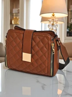 Royalfashion Lakierowana mała damska torebka z eko skóry QuiltMini Bag