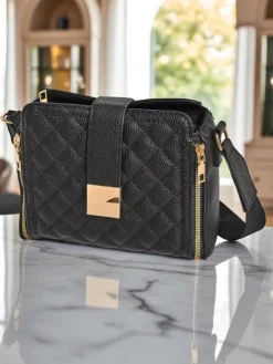 Royalfashion Lakierowana mała damska torebka z eko skóry QuiltMini Bag