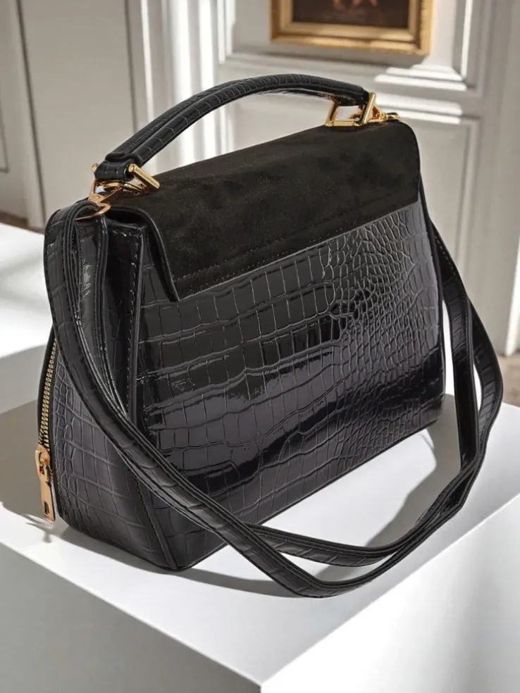 Royalfashion Lakierowana mała damska torebka z eko skóry MiniShine Bag