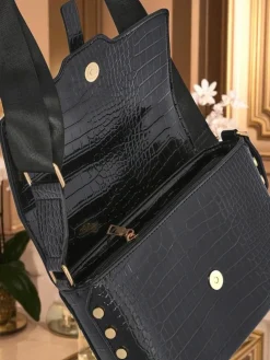 Royalfashion Lakierowana mała damska torebka z eko skóry Nexa Vale