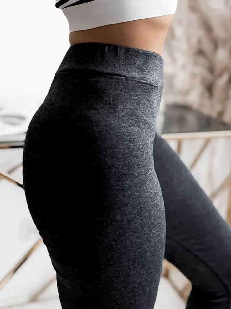 Royalfashion Legginsy damskie w kolorze ciemnoszarym
