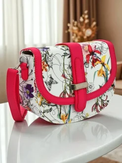 Royalfashion Mała damska torebka z eko skóry w kwiaty Ori Elle